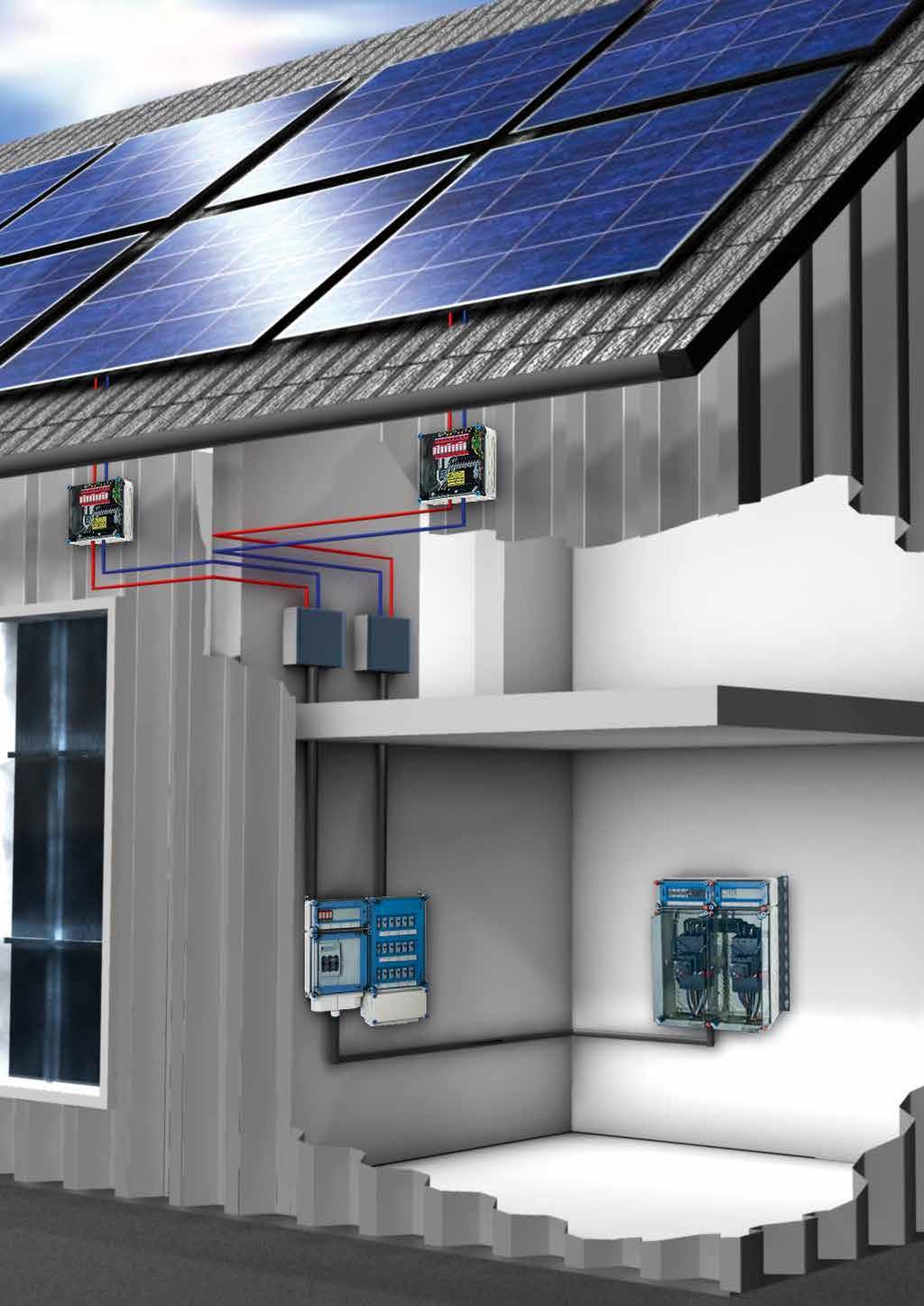 Rozwiązania dla elektrowni fotowoltaicznych Skrzynki przyłączeniowe łańcuchów PV i zestawy