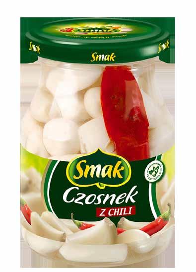 Czosnek marynowany Czosnek z chili bez zalewy : 190 g