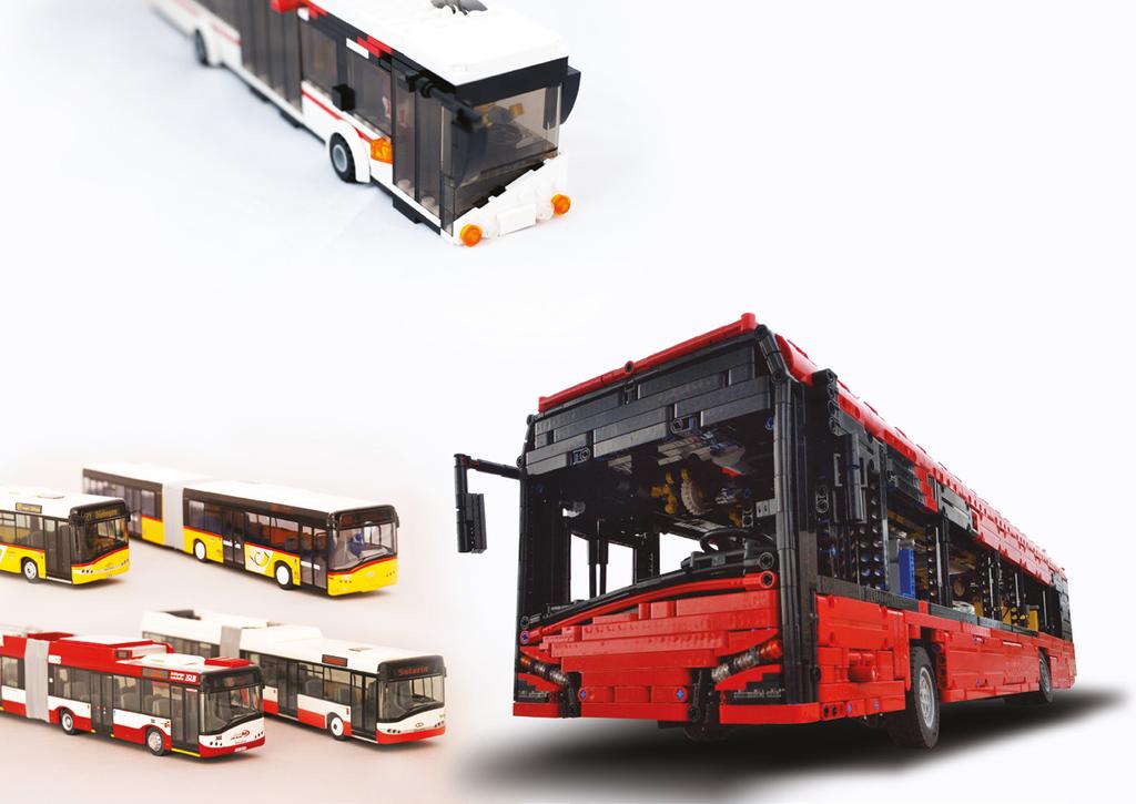 Z PASJI DO AUTOBUSÓW Solaris Urbino zbudowany z klocków LEGO jest efektem niespełna rocznych działań. Powstał z połączenia pasji do LEGO oraz fascynacji Solarisami.