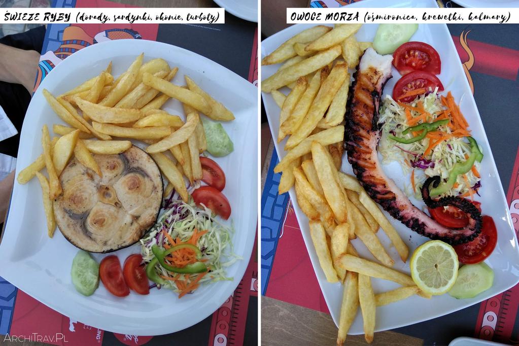 tzatziki - sos na bazie jogurtu, ogórka, czosnku. Pychota! pastitsio - zapiekanka z mielonym mięsem, makaronem z sosem beszamelowym.