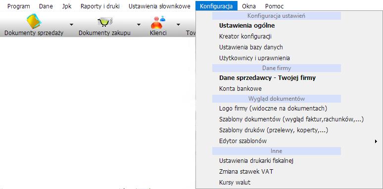 Konfiguracja W konfiguracji istnieje bardzo wiele możliwości edycji. Tutaj możemy np.