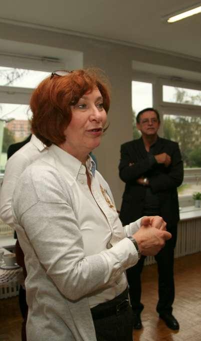 Przybyłych na spotkanie powitała Magdalena Popielewska Dyrektor Zespołu Szkół Budowlanych w Bydgoszczy.