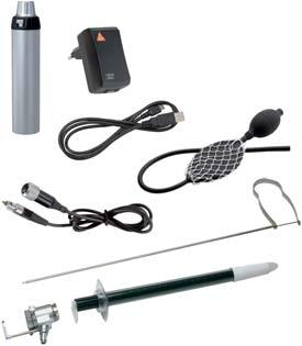 rurek anoskopowych UniSpec 85 x 20 mm Watotrzymacz Gruszka insufl acyjna Adapter oświetlający Przewód łączący 2 m