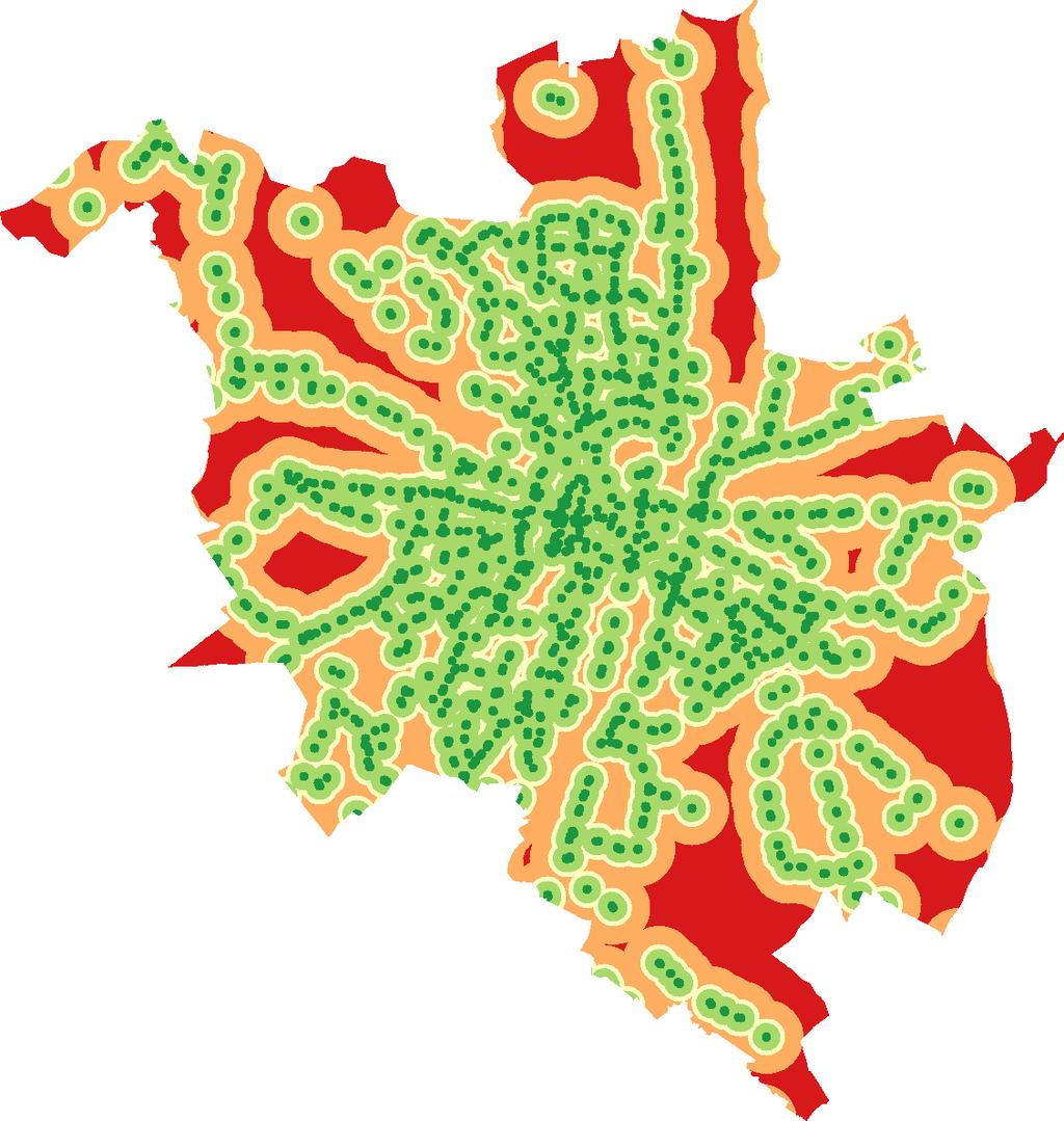 Rys. 8. Efekt działania algorytmu po wystylizowaniu Analiza statystyk uzyskanego rastra Szybki podgląd podstawowych statystyk dotyczących rastra znajdziesz w oknie właściwości warstwy.