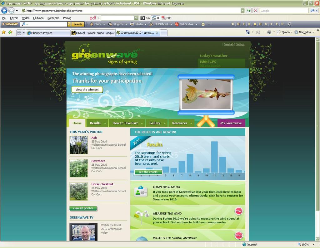 Projekt Greenwave Strona Internetowa Projektu Greenwave: