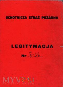 LEGITYMACJA STRAŻAKA OCHOTNICZA STRAŻ