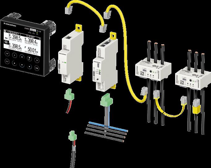 6. Podłączenie 6.1. Podłączenie DIRIS Digiware S Używać przewodów RJ45 Digiware Bus (UTP RJ45 proste, skrętki dwużyłowe, nieekranowane, AWG24, 600 V, kat. 5. temp. znam.