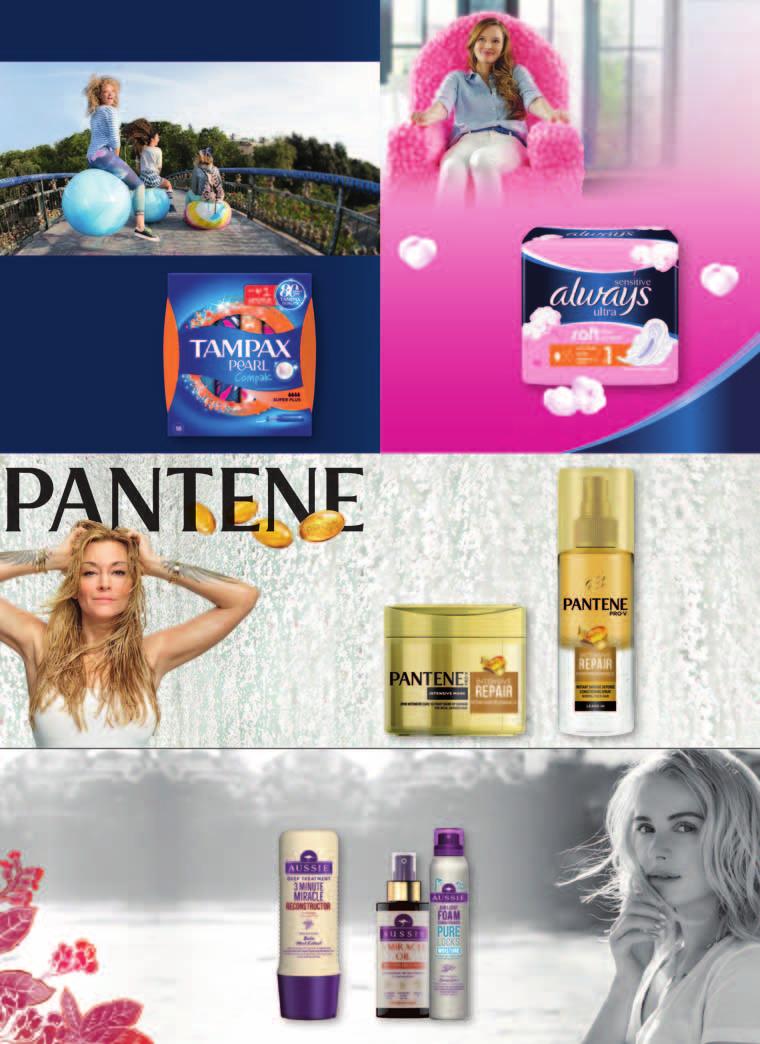 Podpaski higieniczne ALWAYS 7-10 Tampony higieniczne TAMPAX 18 3 99 14 99 Maska PANTENE 180 ml, 300 ml 5,00-8,33/100 ml 14 99