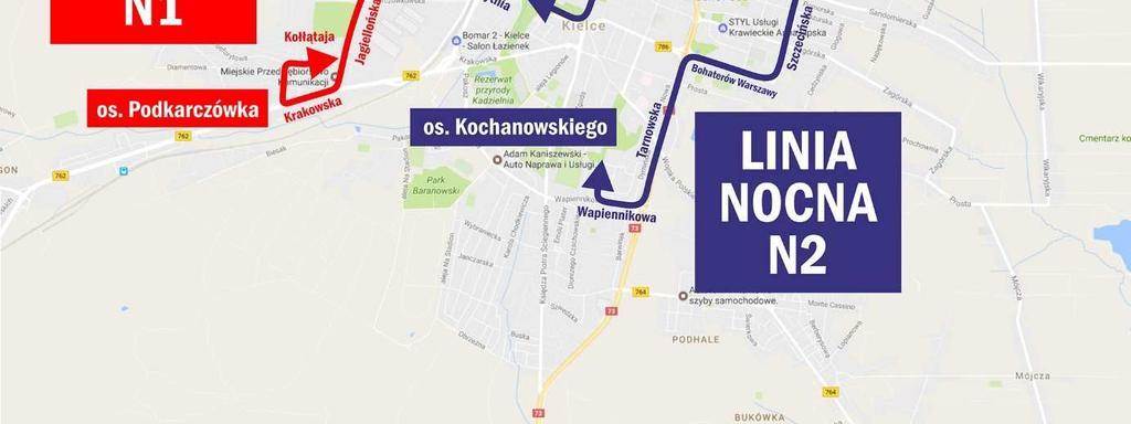 Propozycja 4 Os. Kochanowskiego Wapiennikowa Tarnowska Bohaterów Warszawy Szczecińska Sandomierska al.