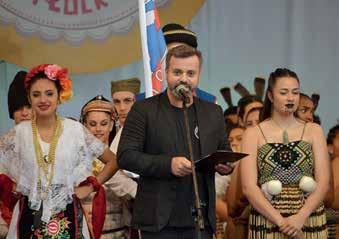 Koncert inauguracyjny Vistula Folk Festival 2017 w Parku Północnym. Na zdjęciu dyrektor POKiS-u Radosław Malinowski.