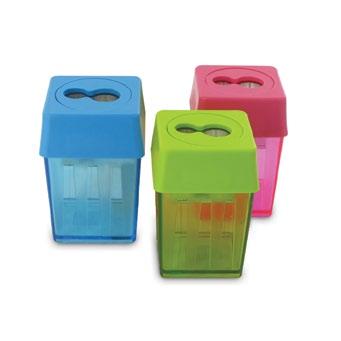 Plastikowy, kopułkowy i łatwo zdejmowaly pojemik a ostrużyy w owoczesych kolorach (limokowym, różowym i iebieskim) wpływa a wysoki komfort użytkowaia.