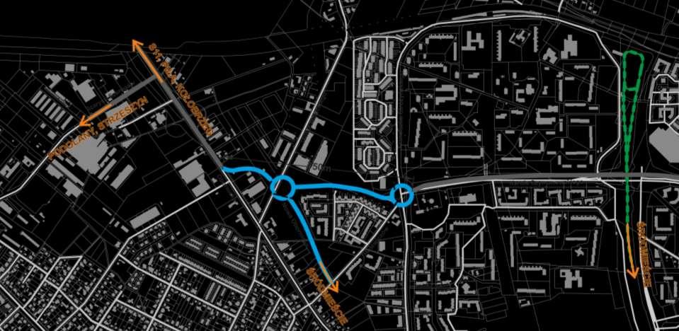 Funkcje przedłużenia ul. Karola Szymanowskiego P&R 1. Dostęp autobusów ze Strzeszyna, Podolan, Suchego Lasu do PST i pojazdów z tych samych kierunków do P&R; 2.