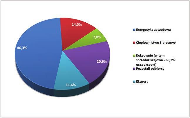 Wykres 1. Struktura sprzedaży węgla PGG Sp. z o.o. Figure 1.