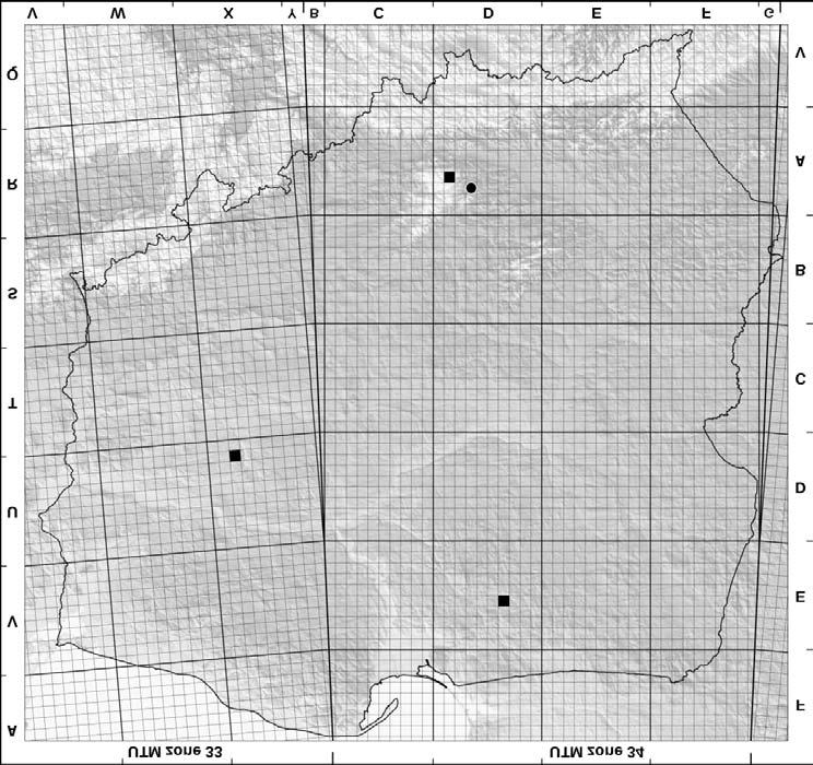UWAGI NA TEMAT BIOLOGII UROLEUCON (UROMELAN) RAPUNCULOIDIS [...] 201 Ryc. 2. Stanowiska Uroleucon (Uromelan) rapunculoidis w Polsce (Ž nowe stanowisko) Fig.