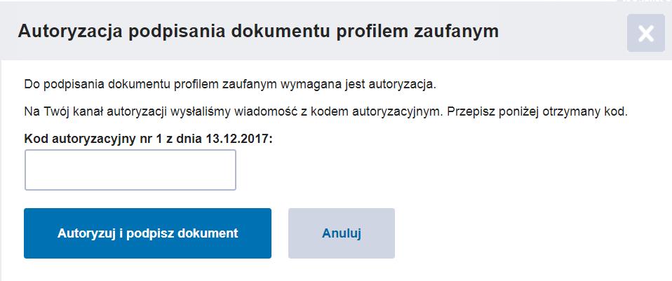 Strona 16 Gdy nastąpi przekierowanie, naciśnij na przycisk, wówczas otworzy się okno autoryzacji.