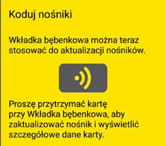 Uruchomić aplikację AirKey i w menu głównym wybrać punkt Koduj nośniki. Z listy przeglądu wybrać komponent zamykający Bluetooth, za pomocą którego nośnik ma zostać zaktualizowany.