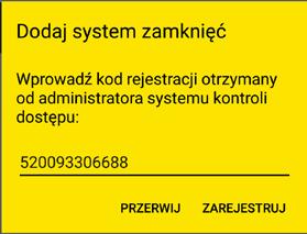 Weryfikacja kodu PIN jest opcją zabezpieczającą i można ją pominąć, jeśli użytkownik nie chce wprowadzać kodu przy każdym zablokowaniu komponentu zamykającego.