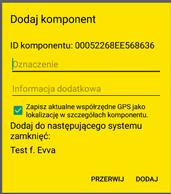 PORADA: Komponent zamykający należy przytrzymać blisko anteny NFC smartfona.