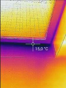 na wykrycie: mostków cieplnych, błędów montażowych stolarki (zła izolacja, uszczelki, ryglowanie), niestarannego montażu izolacji