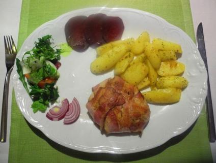 kurczaka z rusztu z sosem z podgrzybków 2 Grilled chicken