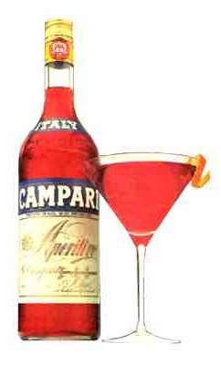 Wódki aperitifowi (w rozcieńczeniu z wodą sodową) Amer Picon, Campari Bitter itp.