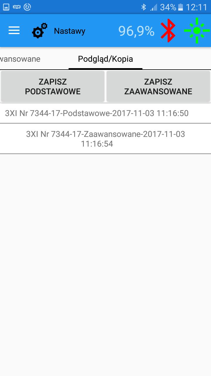 Instrukcja Obsługi Siłowniki regulacyjne 3XI z aplikacją XIDrive Przed synchronizacją pojawia się zapytanie o hasło. Odpowiednio 1313 dla nastaw podstawowych i 1414 dla zaawansowanych.