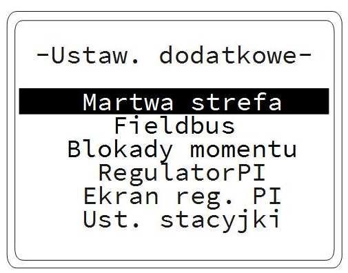Siłowniki regulacyjne 3XI z aplikacją XIDrive Instrukcja Obsługi przycisk w XIDrive: O P przycisk na stacyjce: STOP Zdal./ lokal.