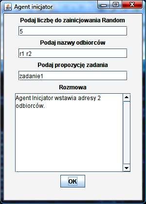 Start systemu agenta inicjator