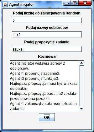 Przypadek akceptacji przez agenta usługobiorcę propozycji w wiadomości propose wysłanej przez