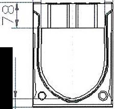 SZCZEGÓŁ MONT AżOWY KORYT A ODWADNIAJĄCEGO 250 200 1000 C) (U (Y) ' (\J BB8B88. 15 Powierzchnia wlotu rusztu F"519cm'/m 8.