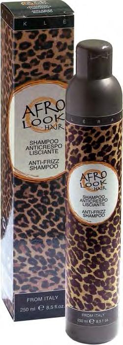 AFRO LOOK SHAMPOO ANTICRESPO LISCIANTE - szampon wygładzający 250ml Specjalnie stworzona formuła pozwala odżywić kręcone i puszące się włosy, jednocześnie formuła zapewnia długotrwały połysk i efekt