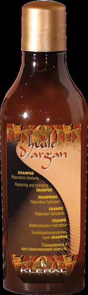 HUILE D'ARGAN REPARING SHAMPOO szampon 250ml HUILE D'ARGAN SHAMPOO szampon z arganem 250ml Polecany do codziennego stosowania do włosów suchych i delikatnych. Doskonale nawilża włosy i skórę głowy.