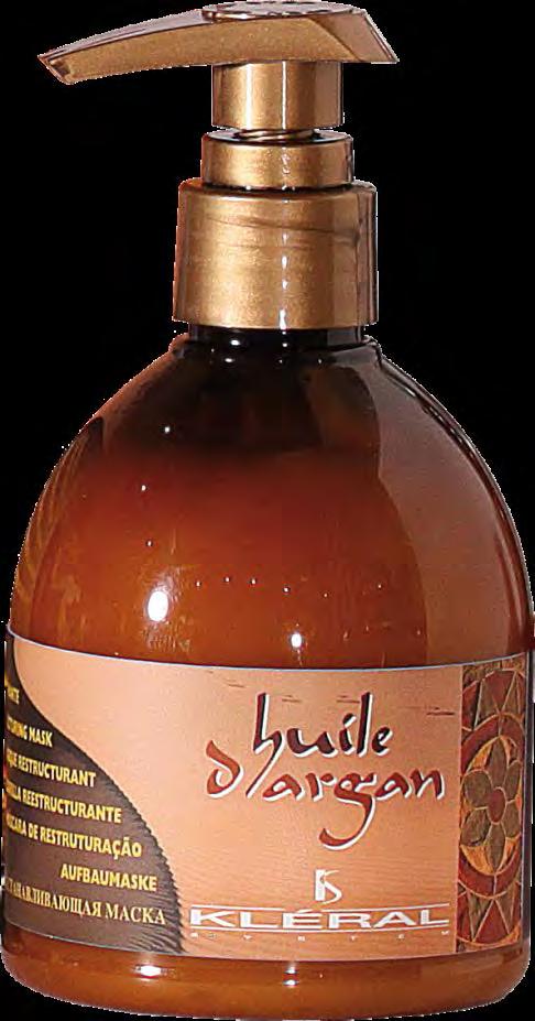 HUILE D'ARGAN RESTRUCTURING MASK maska 250ml HUILE D'ARGAN RESTRUCTURING MASK regenerująca maska z arganem 250ml Kremowy