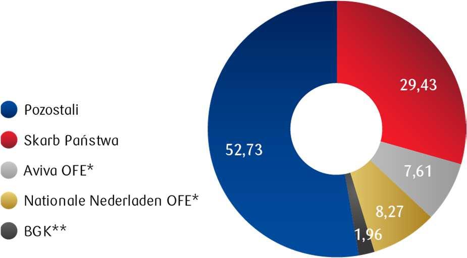 INFORMACJE DODATKOWE Akcjonariat i rating Informacje ogólne o akcjach Notowane: Indeksy: ISIN: Bloomberg: Reuters: GPW w Warszawie od 10.11.