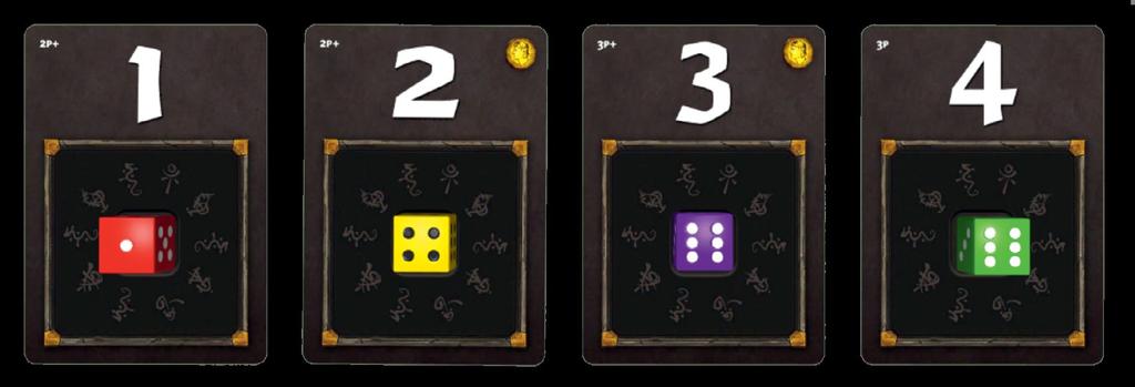 Przebieg Rundy Rozgrywka Roll Player przebiega w serii rund, z których każda podzielona jest na cztery fazy: Fazę Rzutu, Fazę Kości, Fazę Rynku i Fazę Porządkowania.