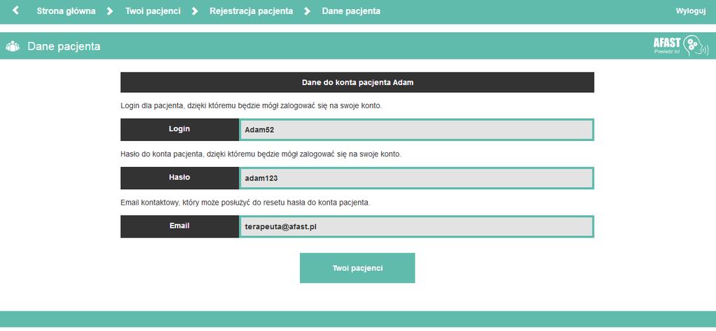 jednak nie służy ona do logowania na konto.