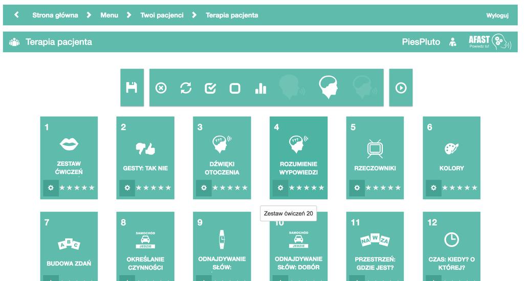 rodzaju afazji (taka informacja może znajdować się np.