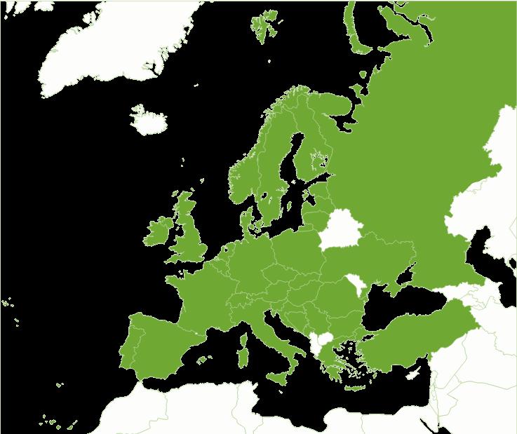 Gdzie działamy? Zakres geograficzny Badania ilościowe i jakościowe prowadzimy w większości krajów europejskich.