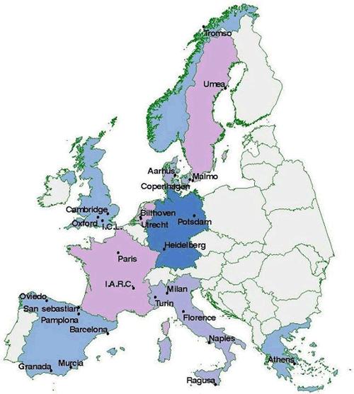 23 ośrodki w różnych krajach Europy [odmienny