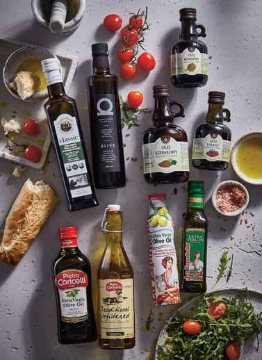 SUPEROFERTA WYSMAKOWANE składniki dań Oliwa grecka QLIVE oliwa LYRAKIS 500 ml 37,98/l 18 99 Olej polski 250-500 ml 21,98-43,96/l olej konopny