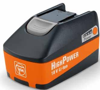 97 * Najwyższa moc dzięki akumulatorowi litowojonowemu FEIN HighPower ** opcjonalnie z akcesoriami Mały pakiet o dużej mocy. Akumulator FEIN HighPower.