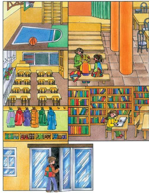 10 Mano mokykla 12 22-23 rūbinė klasė mokytojų kambarys sporto salė biblioteka svetainė