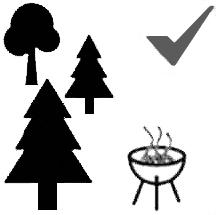 Endast grillkol och briketter får användas för uppvärmning. Kontrollera att kolen glöder helt och hållet före grillning, det tar minst 30 minuter.