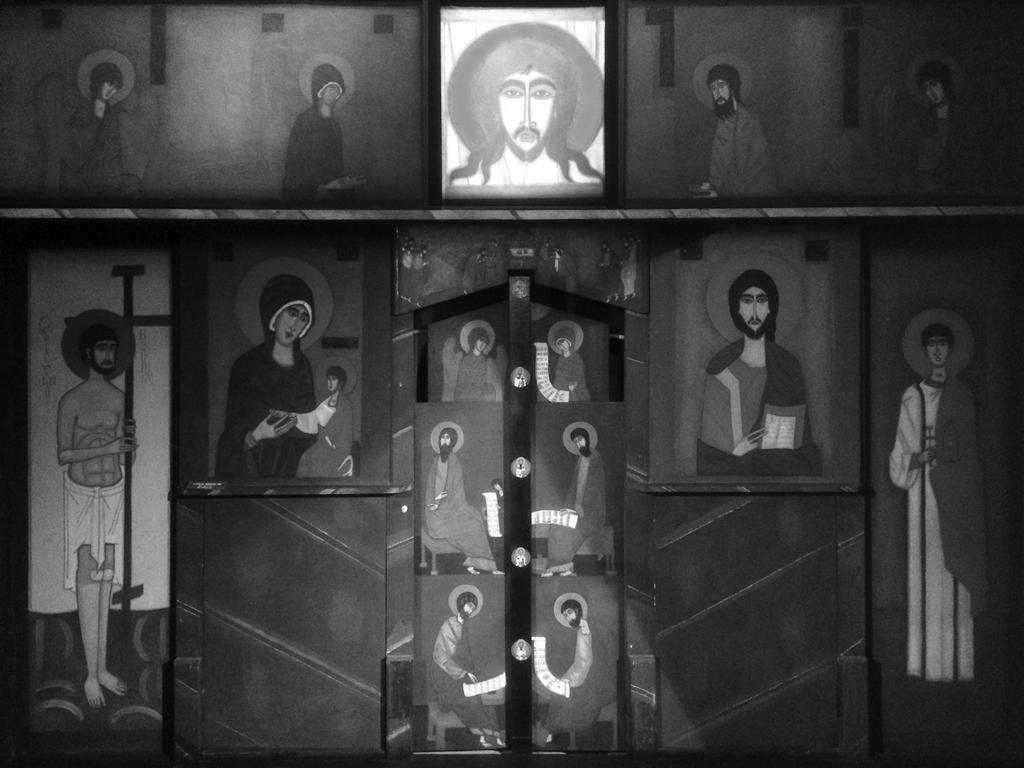 Ewa Zalewska Szafirowy ikonostas, 1966 (1967), Jerzy Nowosielski, własność parafii prawosławnej pw. Zaśnięcia Matki Bożej w Krakowie.