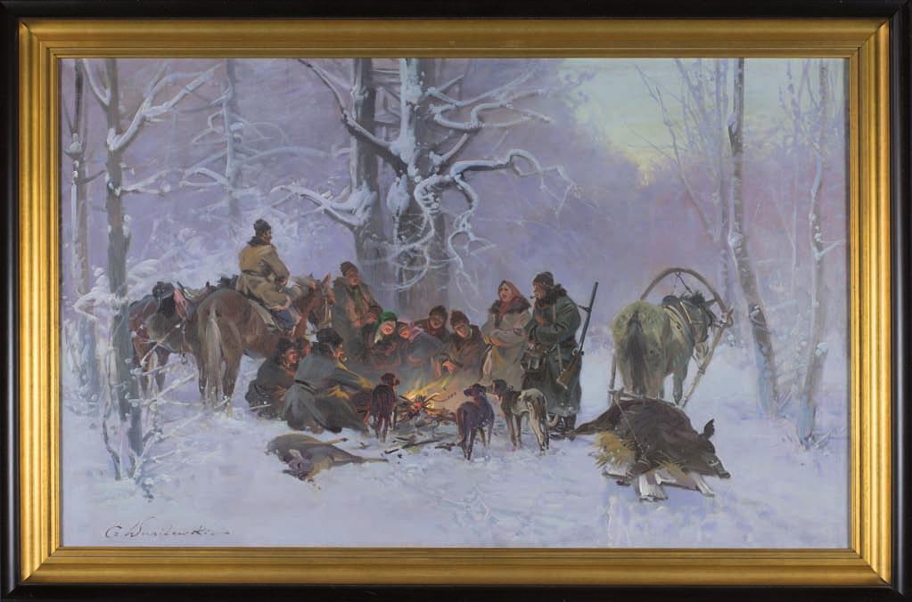 20. czesław WASIlEWSKI (1875-1947) Po PoloWaNiu olej, płótno, 68,5 x 108 cm, sygn. l.d.:cz. Wasilewski. 25.000,- czesław Wasilewski (ignacy zygmuntowicz).