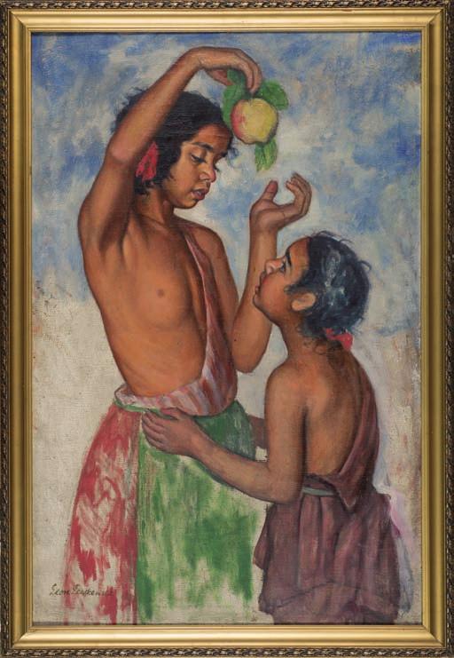 41. leon lewkowicz (1890-1950) SceNa RodzajoWa olej, płótno, 91 x 60 cm, sygn. l.d.: leon lewkowicz. 15.800,- W latach 1913-1920 studiował w krakowskiej asp u t. axentowicza i l. Wyczółkowskiego.