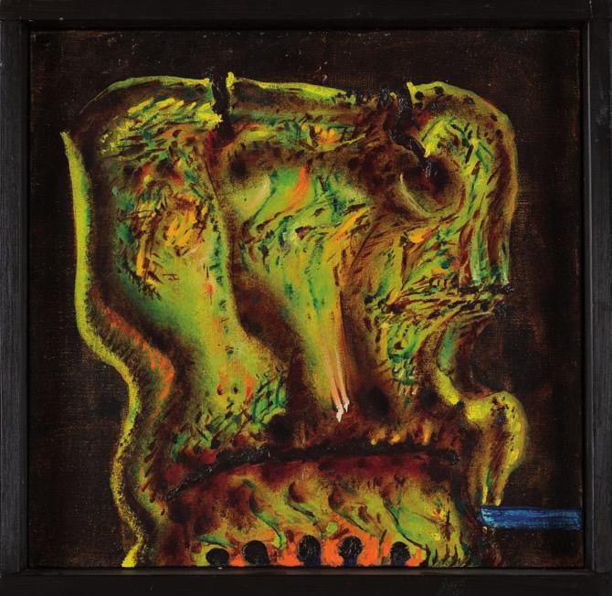 58. tadeusz BRZOZOWSKI (1918-1987) chłystek olej, płótno, 34 x 35 cm, sygn. na odwrocie: t.