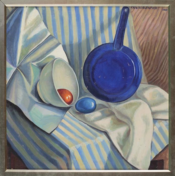 62. jerzy KRAWcZYK (1921-1969) MaRtWa NatuRA olej, płótno, 39 x 50 cm, sygn. l.g.: Kr.55. 7.000,- Studiował w łódzkiej Szkole Rysunku i Malarstwa S.