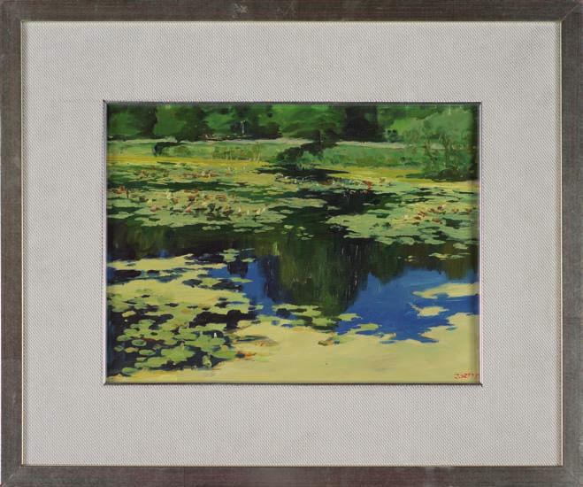 67. Krystyna WRóBlEWSKA (1904-1994) ogród BotaNiczNy W KRAKoWie olej, tektura, 31 x 39 cm, sygn. l.d.: Kr.
