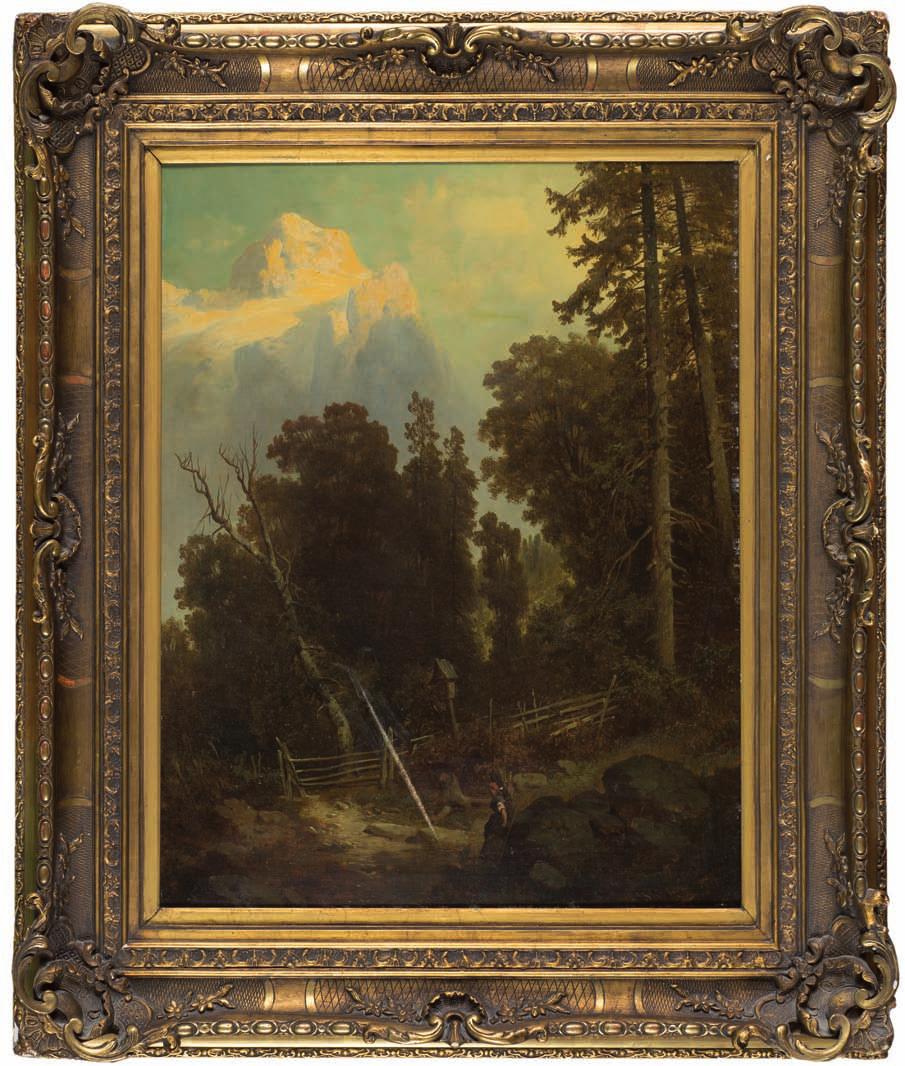 9. josef thoma (1828-1899) Pejzaż górski olej, płótno, 77 x 60 cm, sygn. p.d.: j. Thoma 1879. 7.500,- Pejzażysta austriacki, syn akademickiego malarza dekoracyjnego josefa tomy.